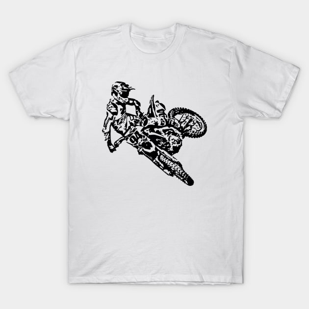 94 Motocross Jump Sketch Art T-Shirt by DemangDesign